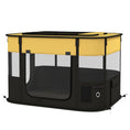 Load image into Gallery viewer, Dog Pen, Pet Playpen, Portable Foldable Dog Cat Playpen Soft Pet Cage with Storage Bag for Puppies, Rabbits, Kittens, Guinea Pigs, 84 x 64 x 53cm - Yellow