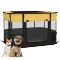 Load image into Gallery viewer, Dog Pen, Pet Playpen, Portable Foldable Dog Cat Playpen Soft Pet Cage with Storage Bag for Puppies, Rabbits, Kittens, Guinea Pigs, 84 x 64 x 53cm - Yellow