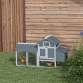 Load image into Gallery viewer, Small Chicken Coop with Run Hen House Poultry Coops Cages Nesting Box Grey 150.5 x 54 x 87cm