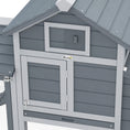 Load image into Gallery viewer, Small Chicken Coop with Run Hen House Poultry Coops Cages Nesting Box Grey 150.5 x 54 x 87cm