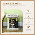 Load image into Gallery viewer, 19" Cat Tree, Small Cat Tower Condo with Sisal Scratching Post, Kitten Activity Centre with Bed, Self Groomer, Perch, Dangling Ball, Grey