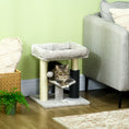 Load image into Gallery viewer, 19" Cat Tree, Small Cat Tower Condo with Sisal Scratching Post, Kitten Activity Centre with Bed, Self Groomer, Perch, Dangling Ball, Grey
