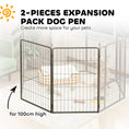 Load image into Gallery viewer, Dog Pen, 2 Panel Puppy Pen, Portable, Detachable, For Large Dogs, 100cm Tall, Black
