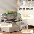 Load image into Gallery viewer, Hamster Cage, 2 Tier Gerbil Cage with 31cm Deep Tray, Tube System, Water Bottle, Ramp, Feeding Bowl, 58 x 43 x 57cm, Multicoloured