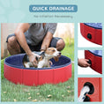 Load image into Gallery viewer, Foldable Dog Pool, 80 x 20 cm Pet Paddling Pool with Wood Board Support and Anti-Slip Bottom, Portable Doggy Paddling Pool for Garden and Outdoor Use, Red