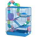 Load image into Gallery viewer, 5 Tier Hamster Cage, Gerbil Cage with Tube Exercise Wheels, Tunnel, Water Bottle, Dishes, Blue, 58H x 46L x 30Wcm