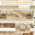 Load image into Gallery viewer, Wooden Hamster Cage, Large Gerbil Cage with Hut, Wheel, Ramps, 3 Tier Small Animal Habitat with Removable Viewing Panels, 100 x 50 x 84 cm, Natural Wood