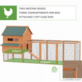 Load image into Gallery viewer, 137" Large Wooden Coop with 2 Nesting Boxes Orange