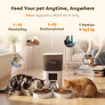 Load image into Gallery viewer, Automatic Cat Feeder, 6L/25 Cup Smart Cat Food Dispenser with App Control, Timed Pet Feeder with 1-10 Meals Per Day, 10s Voice Recorder, Dual Power Supply, Easy to Clean