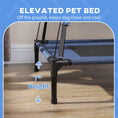 Load image into Gallery viewer, PawHut Elevated Dog Bed with Removable Canopy, Outdoor Dog Cot with UV Protection Canopy Shade, 36 inch Large Pet Bed for Camping, Dark Blue