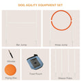 Load image into Gallery viewer, Dog Agility Training Equipment with Disc, Whistle, Weaves Poles, Adjustable Jumping Poles, Food Bag, 5 Pieces Dog Obstacle Course with Carry Bag, Multicoloured