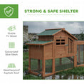 Load image into Gallery viewer, Chicken Coop with Run, Mobile Wooden Chicken House with Nesting Box, Roosting Bar, Ramp & Tray, Hen House Poultry Cage for 1-2 Hens, 74.8" L x 27.2" W x 38.2" H