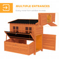 Load image into Gallery viewer, Wooden Chicken Coop, 39" Chicken House with Nesting Box, Pull-Out Tray, Waterproof Roof, Hen House Outdoor Poultry Cage for 2-4 Chickens, Rabbits, Small Animals, for Backyard, Orange