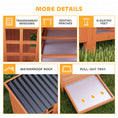 Load image into Gallery viewer, Wooden Chicken Coop, 39" Chicken House with Nesting Box, Pull-Out Tray, Waterproof Roof, Hen House Outdoor Poultry Cage for 2-4 Chickens, Rabbits, Small Animals, for Backyard, Orange