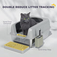 Load image into Gallery viewer, PawHut Stainless Steel Litter Box, Easy Clean Metal Litter Box with High Sided for Anti-Urine Leakage, Cat Litter Box with Metal Scoop & Scoop Holder, Light Gray