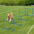 Load image into Gallery viewer, Large Size Dog Agility Training Equipment 4.5KG Net Wight, 4 PCS Adjustable Height Jump Bars, Obstacle Course Starter Kit for Large Medium Small Dog Puppy, Blue