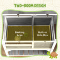 Load image into Gallery viewer, PawHut Tortoise Habitat with Shelf Storage, Tortoise Enclosure with Weather Protection, Tortoise Gift Accessory, Reptile Enclosure with Tray, Light Support Frame, Light Gray
