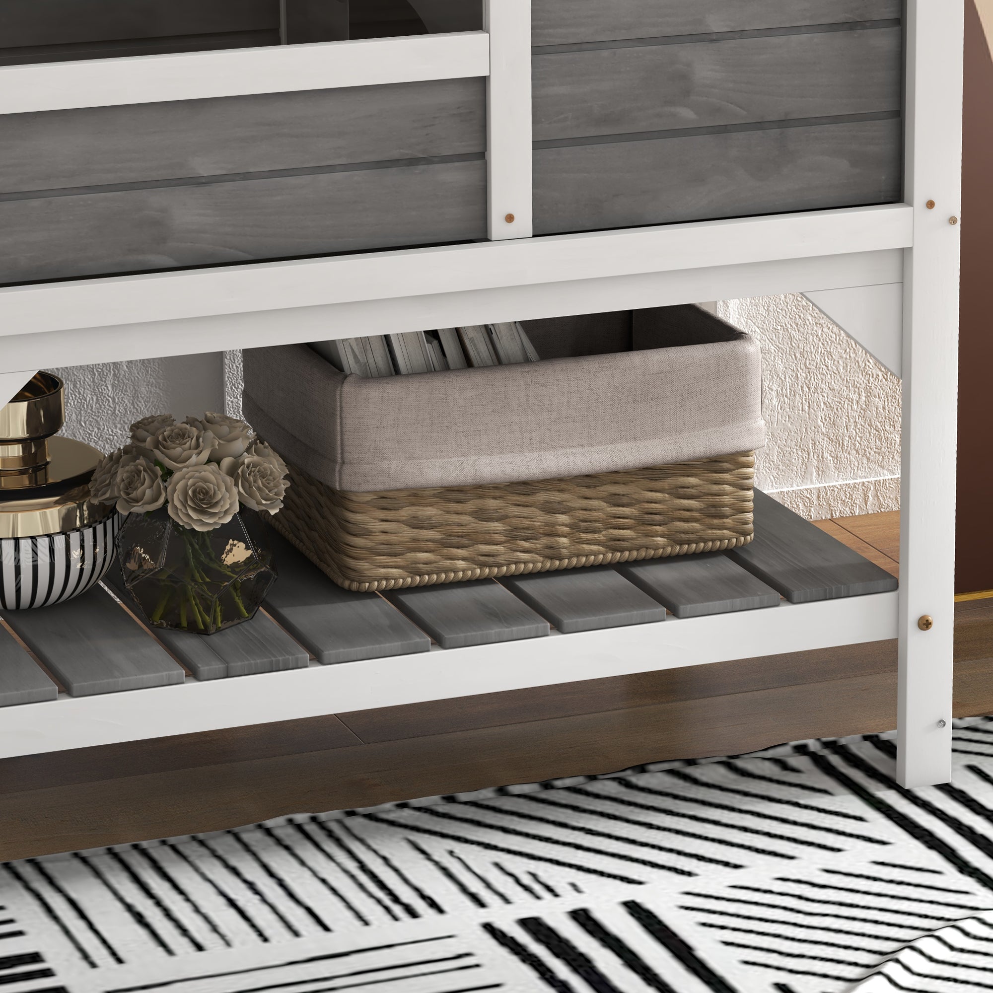 PawHut Tortoise Habitat with Shelf Storage, Tortoise Enclosure with Weather Protection, Tortoise Gift Accessory, Reptile Enclosure with Tray, Light Support Frame, Light Gray