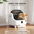 Load image into Gallery viewer, Self Cleaning Litter Box, Open-Top Automatic Cat Litter Box with Integrated Safety Protection, Odor-Free Waste Disposal, Trash Bag, Large Waste Bin, for Multiple Cats