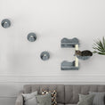 Load image into Gallery viewer, 4 Piece Cat Shelves Cat Wall Furniture Wall-Mounted Cat Tree for Indoor Cat w/ Hammock, Steps, Platforms, Scratching Post - Grey