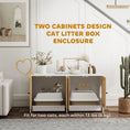 Load image into Gallery viewer, Cat Litter Box Enclosure, Hidden Litter Box Furniture with Pull-Out Tray, Indoor Cat Washroom with 2 Storage Cabinet,  Scratching Mat, Oak