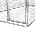 Load image into Gallery viewer, PawHut Large Dog Kennel Outside, Heavy Duty Dog Cage with Waterproof Cover, Outdoor Fence Dog Run with Galvanized Chain Link, Secure Lock, 19.7' x 7.5' x 7.5'