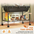 Load image into Gallery viewer, Large Hamster Cage with 7" Deep Tray, 5 Tier Rolling Gerbil Cage with Storage Shelf, Big Exercise Wheel, Tube System, Hut, Platforms, Ramps, for Syrian, Gerbil, Rat