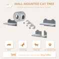 Load image into Gallery viewer, 4PCs Wall Mounted Cat Tree, Cat Wall Furniture with Platforms, Steps, Scratching Post, Perch, Cat House for Indoor Cats - Grey