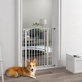 Load image into Gallery viewer, Pressure Fit Dog Stair Gate No Drilling Safety Gate Auto Close for Doorways, Hallways, 74-87cm Adjustable, 94cm Tall, White