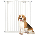 Load image into Gallery viewer, Pressure Fit Dog Stair Gate No Drilling Safety Gate Auto Close for Doorways, Hallways, 74-87cm Adjustable, 94cm Tall, White