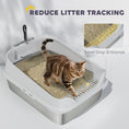 Load image into Gallery viewer, Cat Litter Box Stainless Steel, High Sided with Metal Litter Scoop, Never Absorbs Odors, Anti Leakage & Easy to Clean, 24" x 16" x 12", Grey