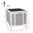 Load image into Gallery viewer, Small Wooden Rabbit Hutch Bunny Cage Guinea Pig Cage Duck House Dog House with Openable & Waterproof Roof, for Rabbits, Chickens, Ducks, Gray