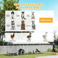 Load image into Gallery viewer, Outdoor Dog Kennel with Roof, 20' x 7.5' x 6.5' Chain Link Dog Run with Waterproof UV-Resistant Cover, Double Secure Locks, Adjustable Rotating Bowls, for Large Breeds, Chickens, Ducks, Geese