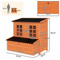 Load image into Gallery viewer, Wooden Chicken Coop, 39" Chicken House with Nesting Box, Pull-Out Tray, Waterproof Roof, Hen House Outdoor Poultry Cage for 2-4 Chickens, Rabbits, Small Animals, for Backyard, Orange