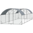 Load image into Gallery viewer, Large Chicken Coop Metal Chicken Run with Waterproof and Anti-UV Cover, Dome Shaped Walk in Fence Cage Hen House for Outdoor and Yard Farm Use, 1" Tube Diameter, 9.2' x 31.2' x 6.5'