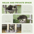 Load image into Gallery viewer, 71" Tall Cat Tree, Multi-Level Cat Tower for Indoor, Corner DIY Design with Scratching Posts, Sisal Pad, Condo, Bed, Hammock, Platforms, Balls, Activity Center, Light Grey