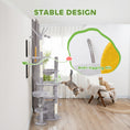 Load image into Gallery viewer, 71" Tall Cat Tree, Multi-Level Cat Tower for Indoor, Corner DIY Design with Scratching Posts, Sisal Pad, Condo, Bed, Hammock, Platforms, Balls, Activity Center, Light Grey