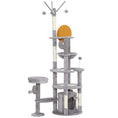 Load image into Gallery viewer, 71" Tall Cat Tree, Multi-Level Cat Tower for Indoor, Corner DIY Design with Scratching Posts, Sisal Pad, Condo, Bed, Hammock, Platforms, Balls, Activity Center, Light Grey
