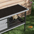 Load image into Gallery viewer, PawHut Rabbit Hutch Elevated Bunny Cage Small Animal Habitat with Metal Frame, No Leak Tray, Metal Wire Pan and Openable Water-Resistant Asphalt Roof for Indoor/Outdoor Gray