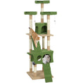 Load image into Gallery viewer, 68 inches Cat Tree, Multi-Level Large Cat Tower Condo with Scratching Posts, Perches, Cat Houses, Dangling Toy, Green