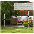 Load image into Gallery viewer, PawHut 3 Piece Dog Agility Training Equipment Set with Spray Water Tube, Dog Obstacle Course with Adjustable Height Jumping Ring and Hurdle, Carry Bag, Whistle, White