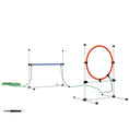 Load image into Gallery viewer, PawHut 3 Piece Dog Agility Training Equipment Set with Spray Water Tube, Dog Obstacle Course with Adjustable Height Jumping Ring and Hurdle, Carry Bag, Whistle, White