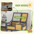 Load image into Gallery viewer, PawHut Tortoise Habitat with Shelf Storage, Tortoise Enclosure with Weather Protection, Tortoise Gift Accessory, Reptile Enclosure with Tray, Light Support Frame, Yellow