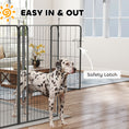 Load image into Gallery viewer, 16 Panels Dog Playpen, 27"W x 47"H Heavy Duty Pet Fence with Door & Strap for Indoor Outdoor Backyard Garden, Portable & Foldable Puppy Pet Pen for Large Dogs