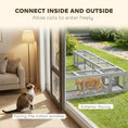 Load image into Gallery viewer, Outdoor Cat Tunnel with Extendable Design, 79" L Wooden Cat Run with Weather Protection, Connecting Inside and Outside, for Deck Patios, Balconies, Dark Gray