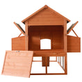 Load image into Gallery viewer, PawHut 137" Chicken Coop for 8-10 Chickens, Large Chicken House, Wooden Poultry Hen Cage with Nesting Box and Run for Backyard, Orange