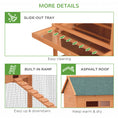 Load image into Gallery viewer, PawHut 137" Chicken Coop for 8-10 Chickens, Large Chicken House, Wooden Poultry Hen Cage with Nesting Box and Run for Backyard, Orange