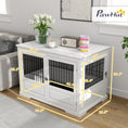 Load image into Gallery viewer, PawHut Dog Crate Furniture, 43" Dog Kennel End Table with 3 Doors, Removable Tray, Indoor Dog Cage for Extra Large Medium Small Dogs, White