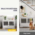 Load image into Gallery viewer, PawHut Dog Crate Furniture, 43" Dog Kennel End Table with 3 Doors, Removable Tray, Indoor Dog Cage for Extra Large Medium Small Dogs, White