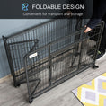 Load image into Gallery viewer, Metal Dog Cage Kennel Locking Door & Wheels Removable Tray Openable Top For Large Pets 109.5 x 71 x 78 cm